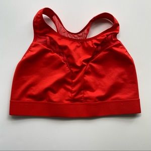 Victoria’s Secret Red Mesh Sports Bra Size Large